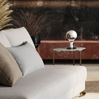 Flos Lampadina LED Table Light by Achille Castiglioni – white lifestyle