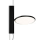 Flos OK Pendant Light by Konstantin Grcic – gloss black side profile lit