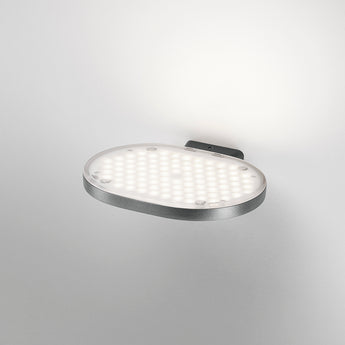 Flos Oplight W1 Wall Light Textured Metallic Grey