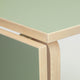 Artek Aalto DL81C Foldable Dining Table in Pistachio Linoleum, Olive Drop Leaf — packshot, detail