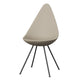 Fritz Hansen 3110 Drop Chair Plastic in Light Beige with Warm Graphite base — packshot