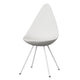 Fritz Hansen 3110 Drop Chair Plastic in White with White base — packshot