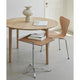 Fritz Hansen Little Friend Side Table KS13 in Wood Veneer — lifestyle, dining room with Hven Table and Series 7 Chair