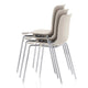 Vitra HAL RE Tube Chair Stackable in Cotton White, chrome base — stacked
