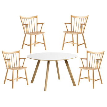 HAY CPH 25 Dining Table & x4 J42 Dining Chairs Bundle