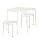 HAY Palissade Small Outdoor Bundle – Cream White, table and stools, packshot