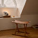 Carl Hansen HK20 Bubi Pendant in Chrome — lifestyle, with OW2000 chair in saddle leather