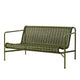 HAY Palissade Cord Lounge Sofa in Olive — handwoven recycled polyester cord on powder-coated steel frame