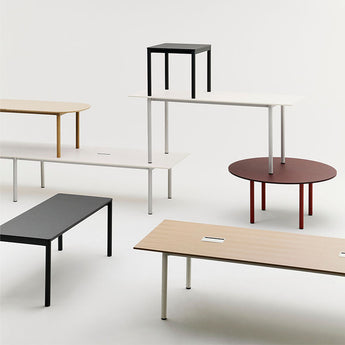 Hay Annex Overhang Dining Table Wood Base