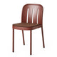 HAY Deville Outdoor Dining Chair in Iron Red with seat pad — packshot