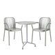 HAY Deville Patio Dining Bundle 55cm in Silver Grey Aluminium — two armchairs and compact table