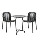 HAY Deville Patio Dining Bundle 55cm in Anthracite Powder — two armchairs and compact table