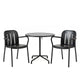 HAY Deville Patio Dining Bundle 80cm in Anthracite Powder — two armchairs and round table