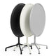 HAY Deville Round Tilt-Top Dining Table 80cm — all three colours stacked
