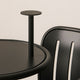 HAY Host Portable Table Lamp 220 in Anthracite — lifestyle, with Deville Table and Chair