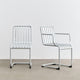 HAY Palissade Cantilever Chair and Cantilever Armchair in Hot Galvanised Steel — lifestyle