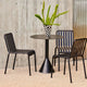 HAY Palissade Chair in Anthracite — lifestyle, with Palissade Cone Table