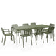 HAY Palissade Extra-Large Outdoor Dining Bundle in Olive — 220cm table, 6 chairs and 2 armchairs