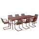 HAY Palissade Extra-Large Dining Bundle with Cantilever Armchairs in Iron Red — 220cm table seats 8