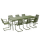 HAY Palissade Extra-Large Dining Bundle with Cantilever Armchairs in Olive — 220cm table seats 8