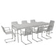 HAY Palissade Extra-Large Dining Bundle with Cantilever Armchairs in Sky Grey — 220cm table seats 8