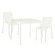 HAY Palissade Small Outdoor Dining Bundle in Cream White — table and two chairs