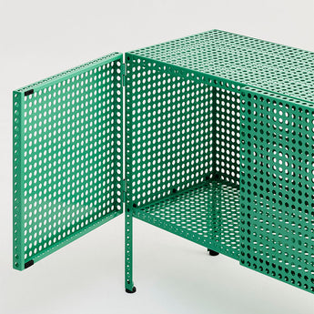 Hay perforated cabinet floor standing in soft jade green