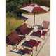HAY Palissade Cantilever Lounge Chair Low in Iron Red — lifestyle
