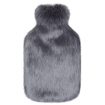 Helen Moore Faux Fur Hot Water Bottle Steel Grey