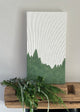 modern painting of pine forest by artist becky innes. acrylic paint on canvas