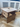 Wooden side table with a drawer on a wooden floor. HAY Wood box coffee table