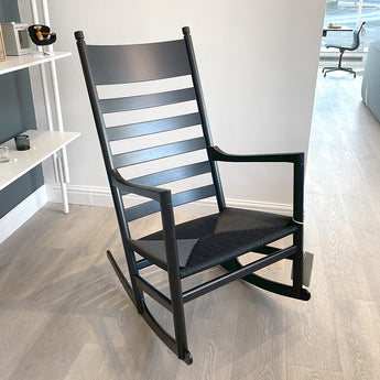 Carl Hansen CH45 Rocking Chair Black Paper Cord - Ex-Display