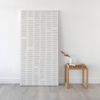 Wallpaper 01 by Becky Innes Acrylic with Hand Torn Paper on Canvas 60x30in