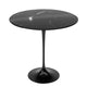 Knoll Saarinen Round Side Table D51cm in Nero Marble, Black Base — packshot