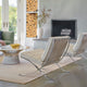 Knoll Platner Coffee Table — lifestyle, with Barcelona Chair
