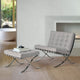 Knoll Barcelona Relax Footstool with Barcelona Lounge Chair lifestyle 2