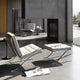 Knoll Barcelona Relax Footstool with Barcelona Lounge Chair lifestyle