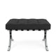 Knoll Barcelona Relax Footstool black leather front view
