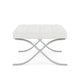 Knoll Barcelona Relax Footstool white leather side view