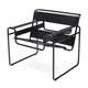 Knoll Wassily Lounge Chair in Black Leather, Onyx Matte Frame — packshot