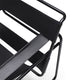 Knoll Wassily Lounge Chair in Black Leather, Onyx Matte Frame — packshot, detail