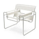 Knoll Wassily Lounge Chair in White Leather, White Matte Frame — packshot
