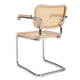 Knoll Cesca Dining Armchair Cane Seat & Back in Light Beech — packshot, detail