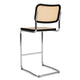 Knoll Cesca Bar Stool Cane Seat & Back in Dark Stain — packshot, detail