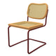 Knoll Cesca Dining Chair Cane Seat & Back in Dark Red, Light Beech frame — packshot