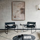 Knoll Wassily Lounge Chair in Black Leather, Onyx Matte Frame — lifestyle