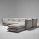 Knoll Perron Pillo Corner Sofa in White — studio