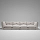 Knoll Perron Pillo 4 Seat Sofa in White — studio