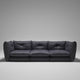 Knoll Perron Pillo 3 Seat Sofa in Grey — studio