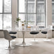  Knoll Saarinen Large Oval Dining Table with Tulip Chairs — lifestyle, dining room